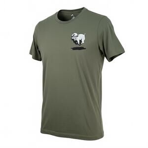 Leatherneck 4‎ Life Men's Olive Green Marines T-Shirt with Bulldog Print Medium